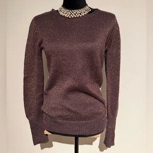 Purple&golden sweater and scarf🌸 S